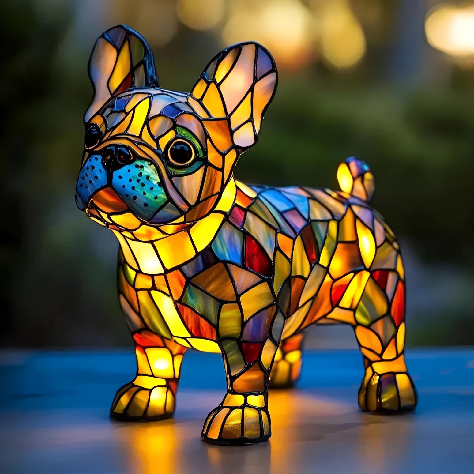 Szarik – Praktfull fransk bulldog-lampe