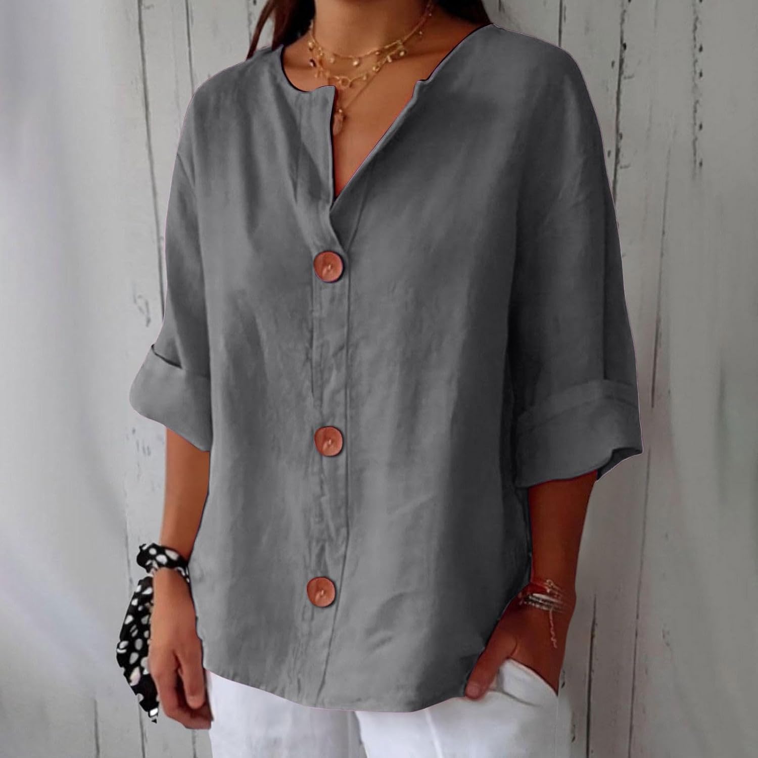 Christel™ | Avslappet linkbluse for tidløs eleganse