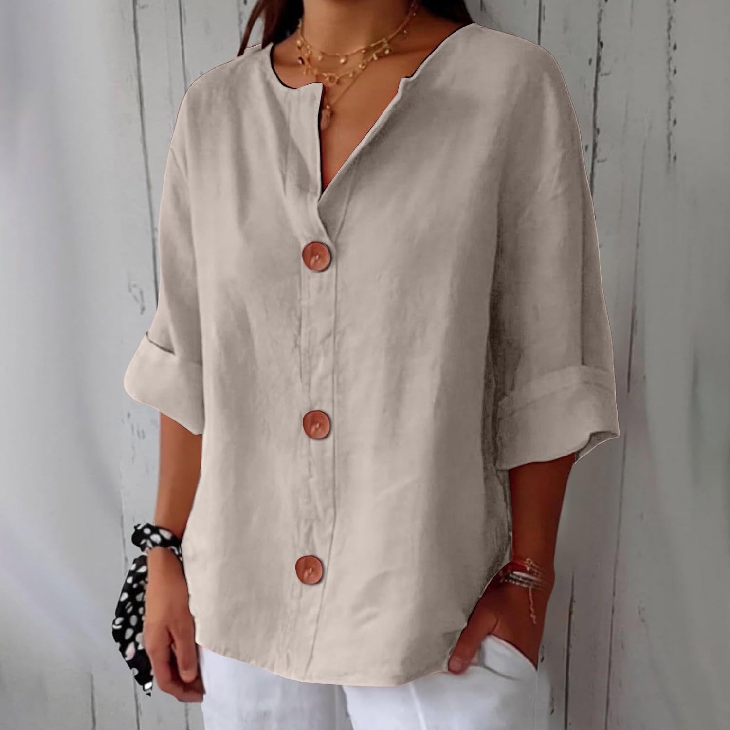 Christel™ | Avslappet linkbluse for tidløs eleganse