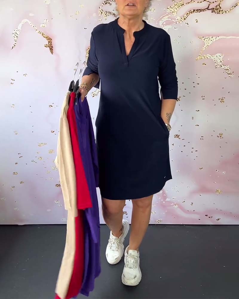 Hanne | Elegant kjole med V-hals