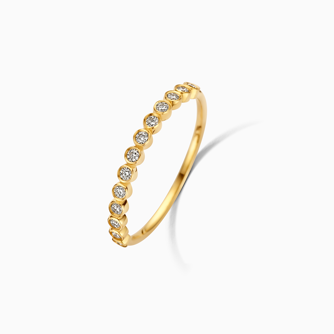 Diamant Blåsering | 14k gull