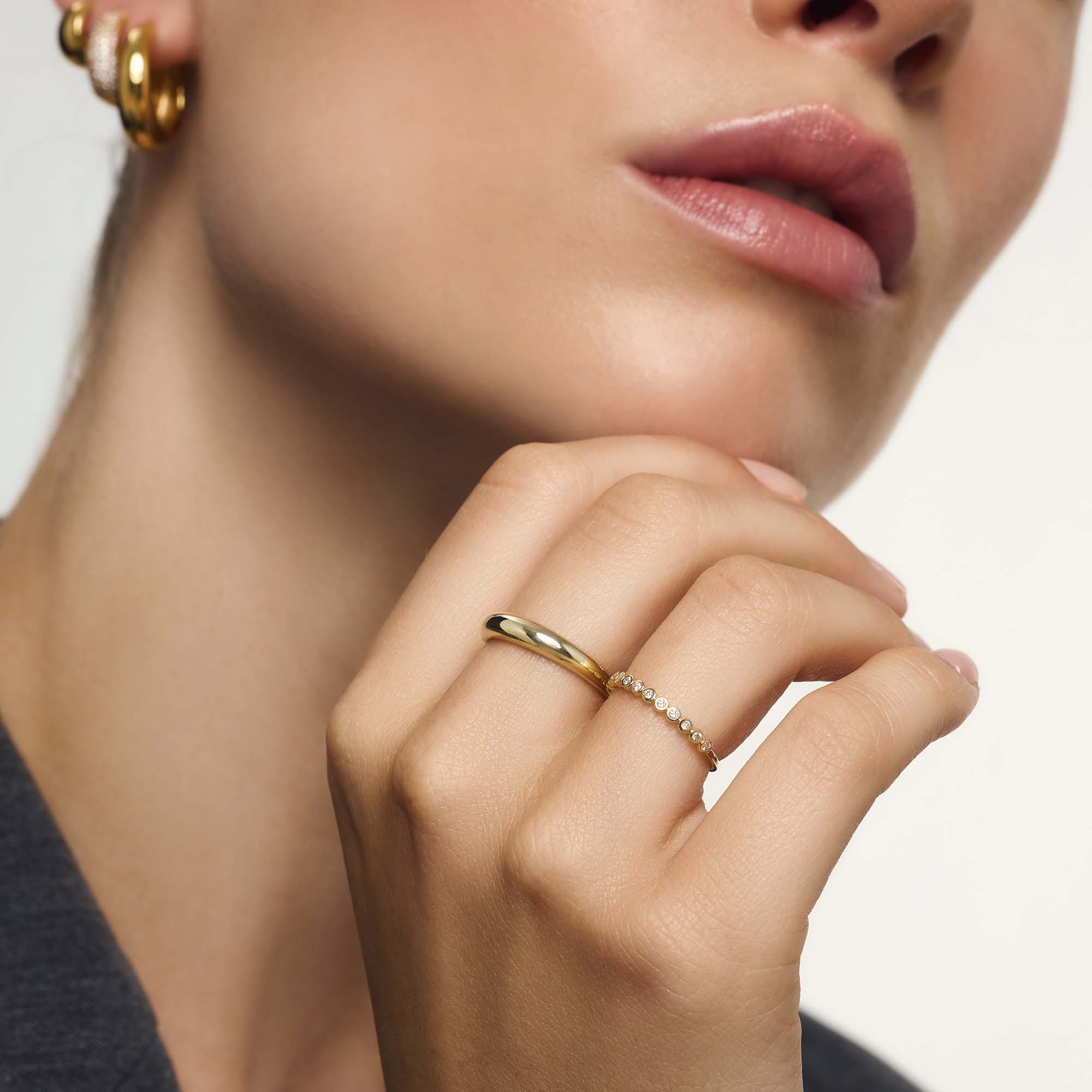 Diamant Blåsering | 14k gull