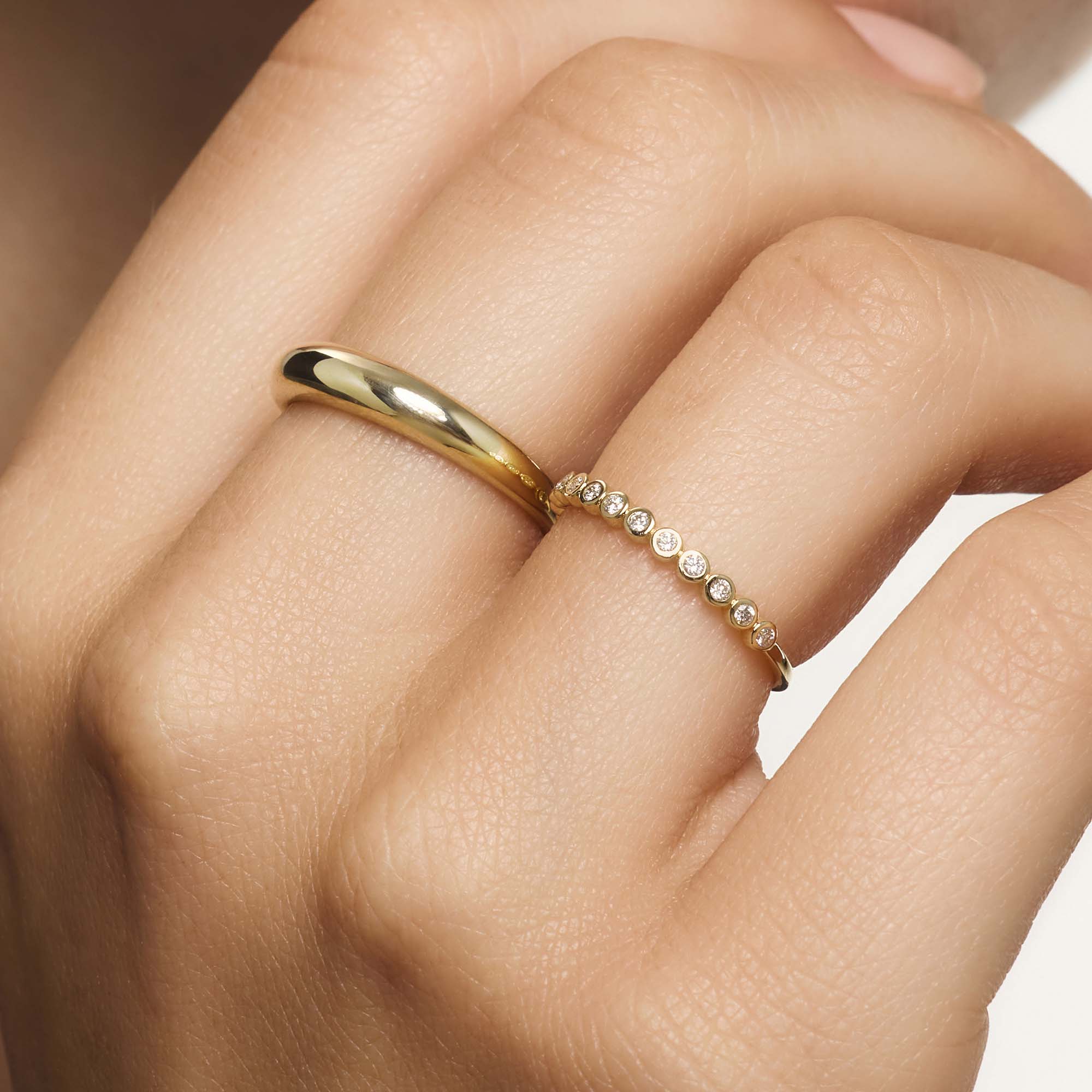 Diamant Blåsering | 14k gull