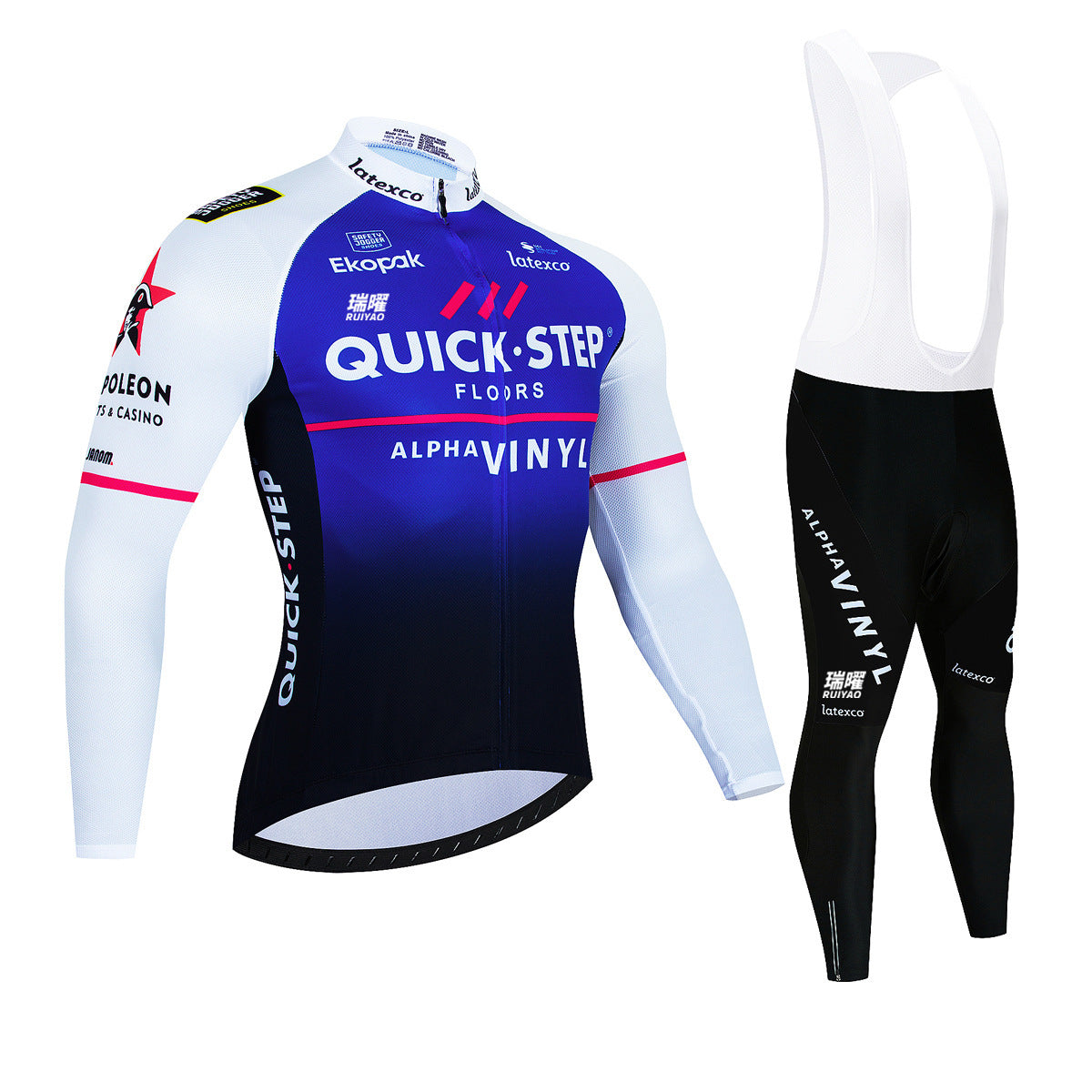 Rask Quick Step langermet proffsykkelsportsett for optimal ytelse
