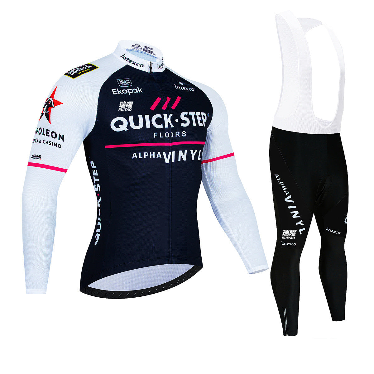 Rask Quick Step langermet proffsykkelsportsett for optimal ytelse