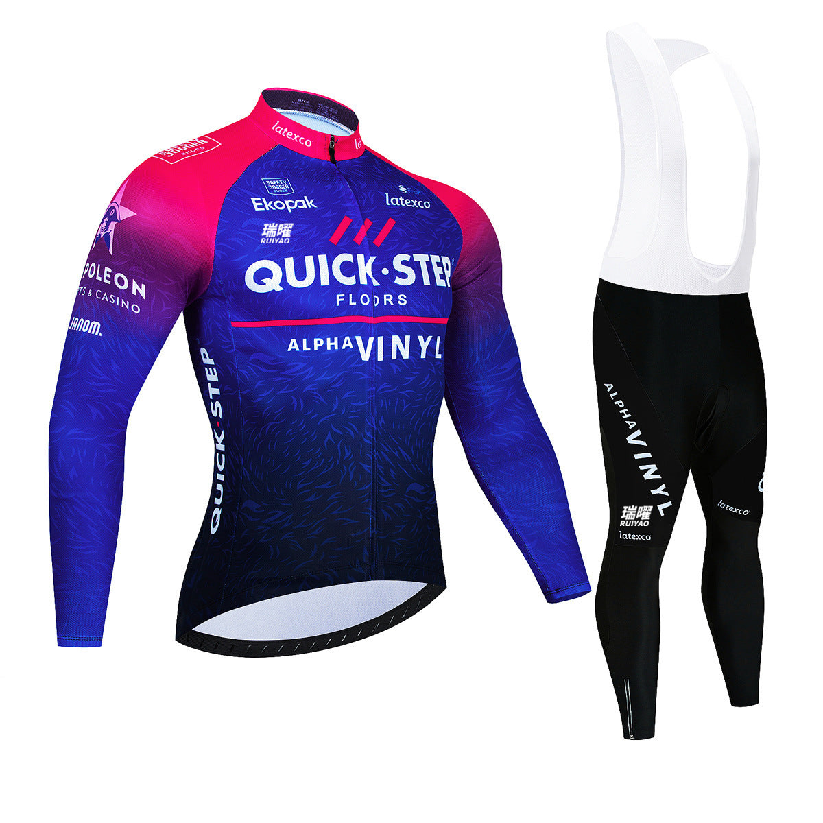 Rask Quick Step langermet proffsykkelsportsett for optimal ytelse