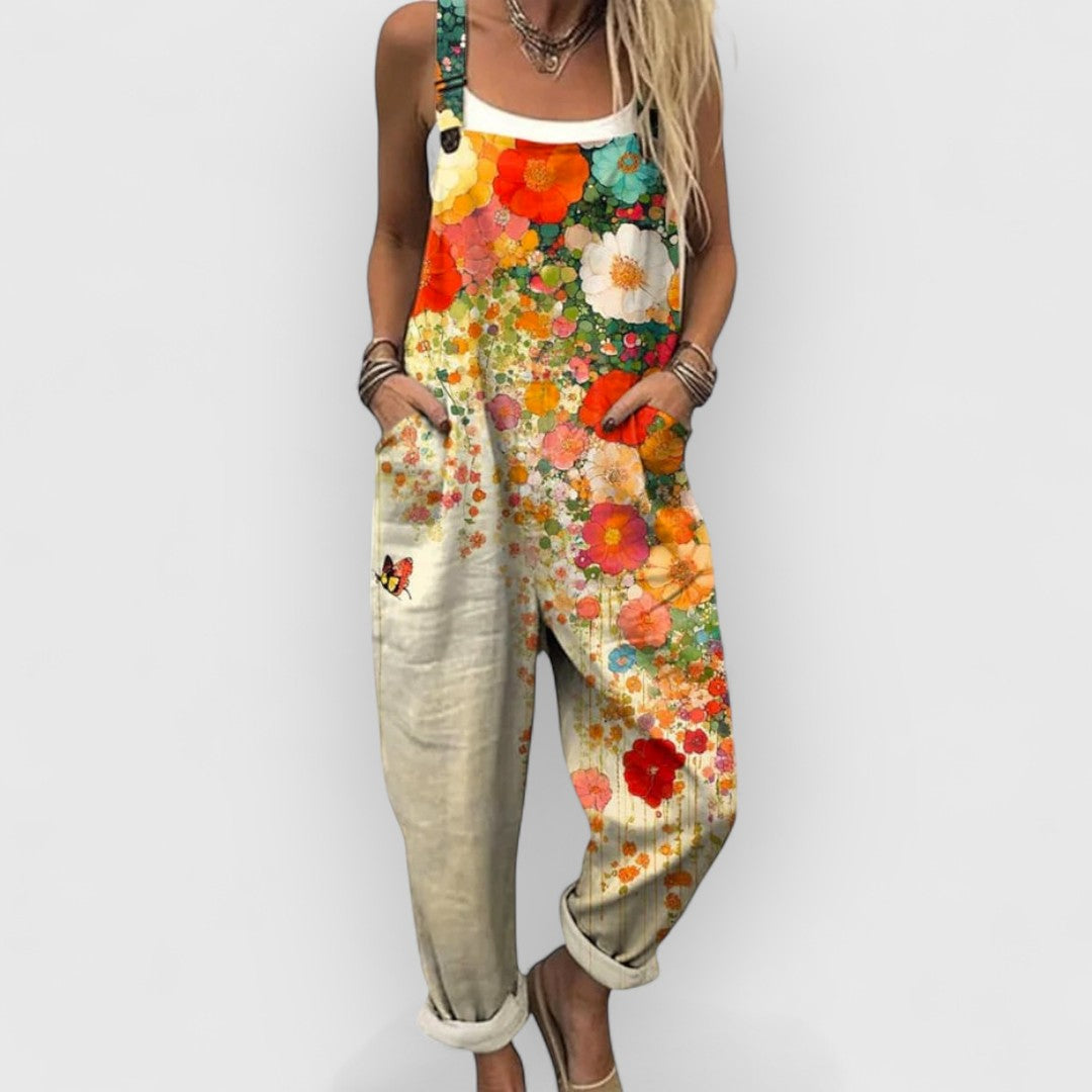 Mesther | Håndlaget vintage buksedress med blomsterdesign for en unik stil