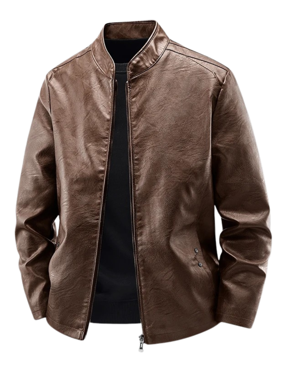 Skinnjakke i bikerstil