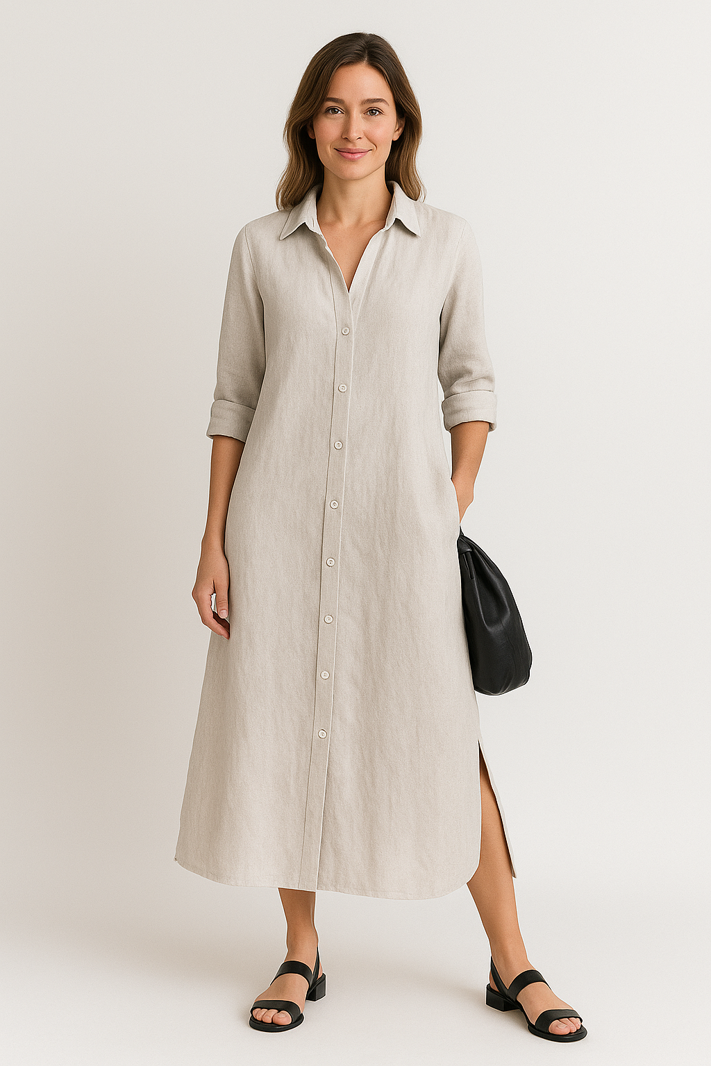 Evi | Avslappet oversized skjortekjole