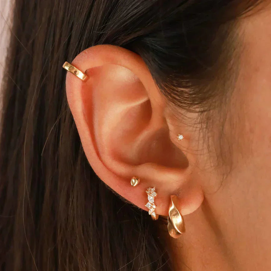Krystallklynge Huggies | 18k gull