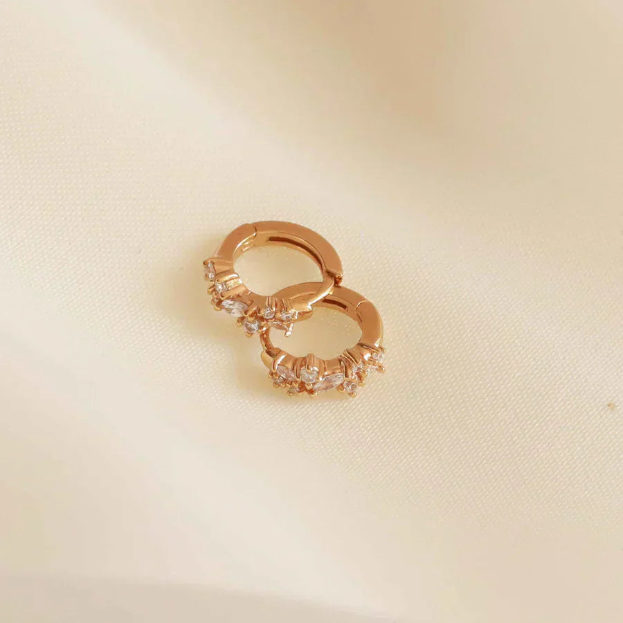 Krystallklynge Huggies | 18k gull