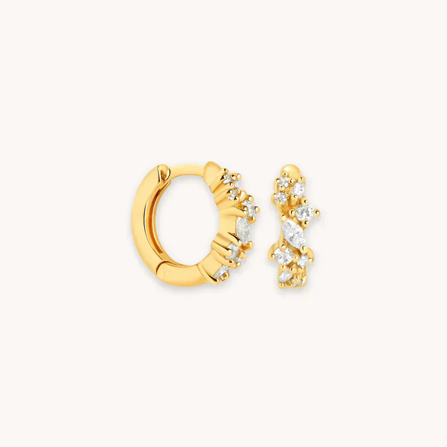 Krystallklynge Huggies | 18k gull