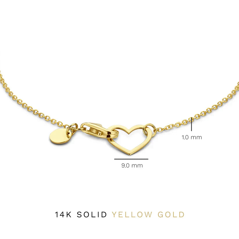 Lilou Coeur Armbånd | 14k gull