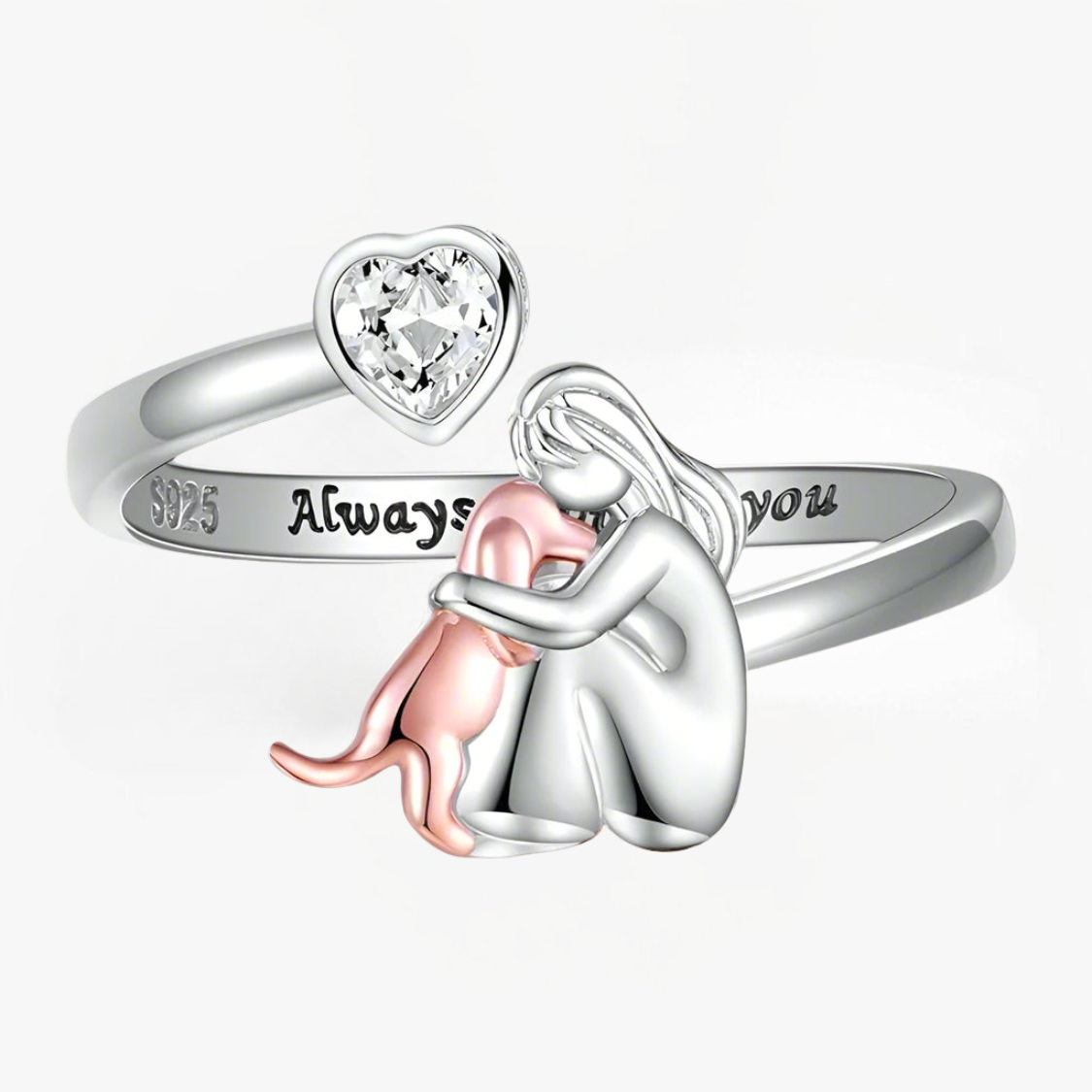 Viguzo™ | Ring med hundeikon (Rose)