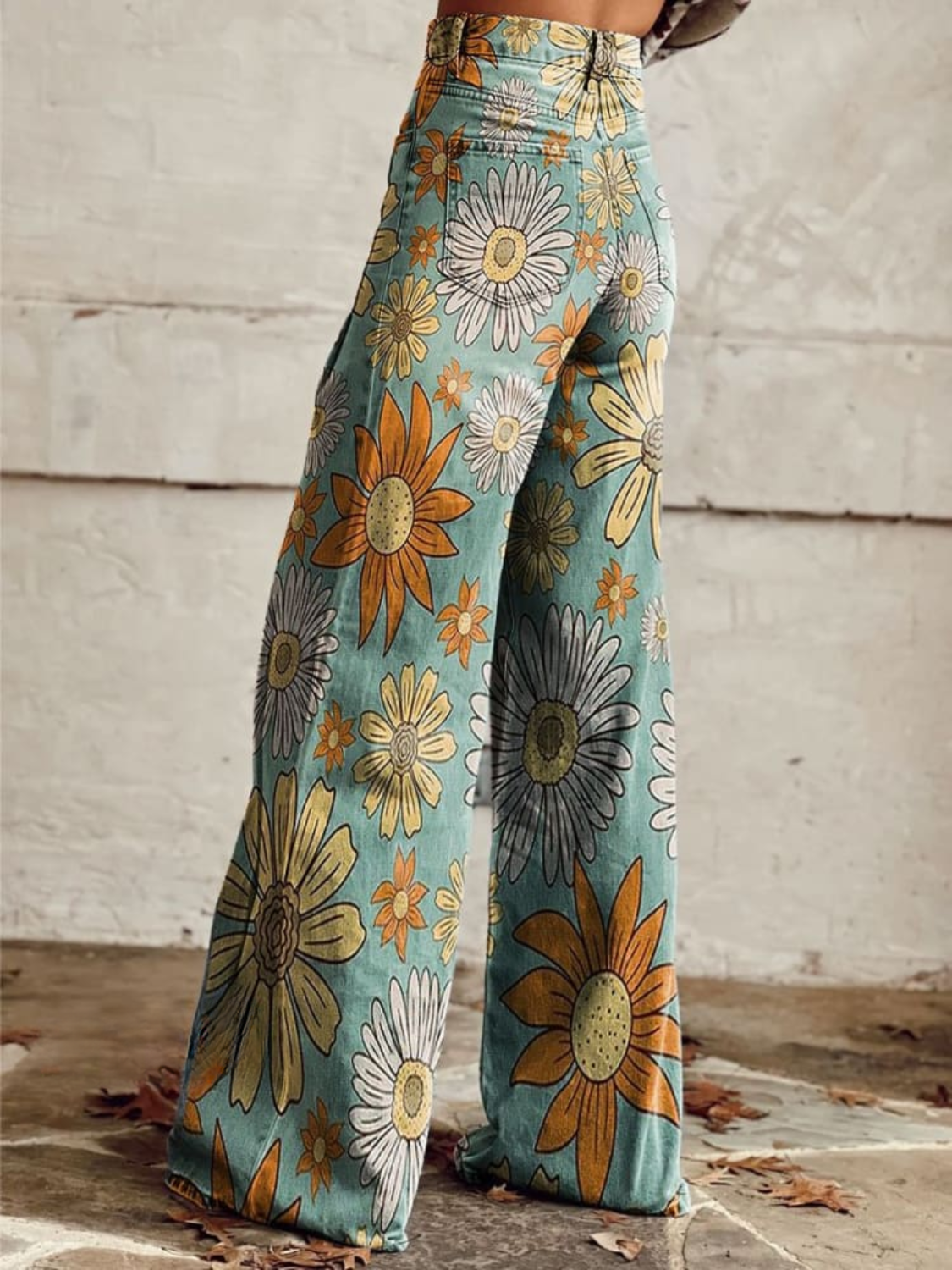 CIRILLA | Vide palazzobukser med vintage blomsterprint