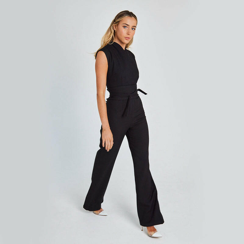 Sofia | Ermeløs jumpsuit med vide ben
