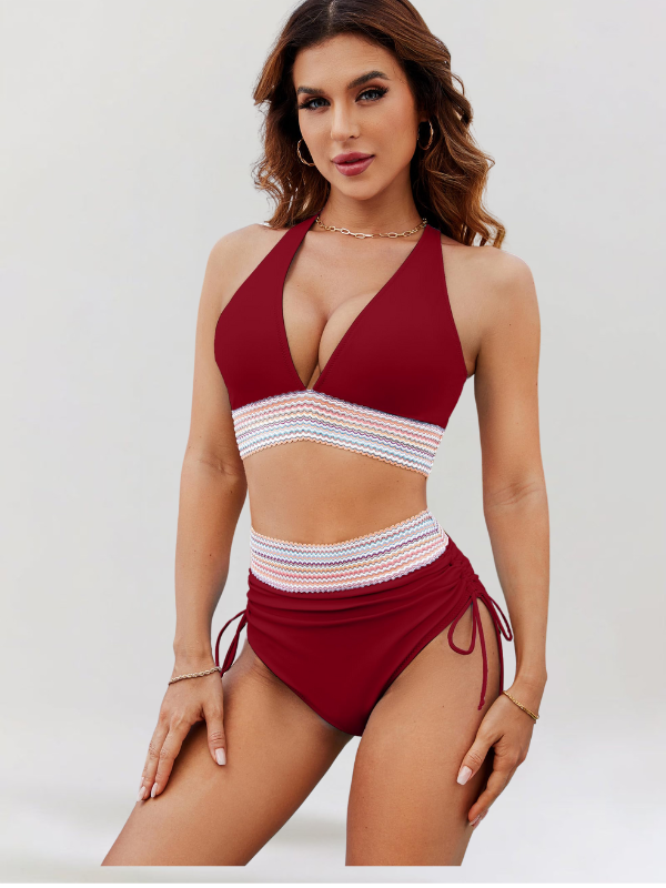 Claudia – Bikinitopp og truse med høyt liv og shaping-effekt
