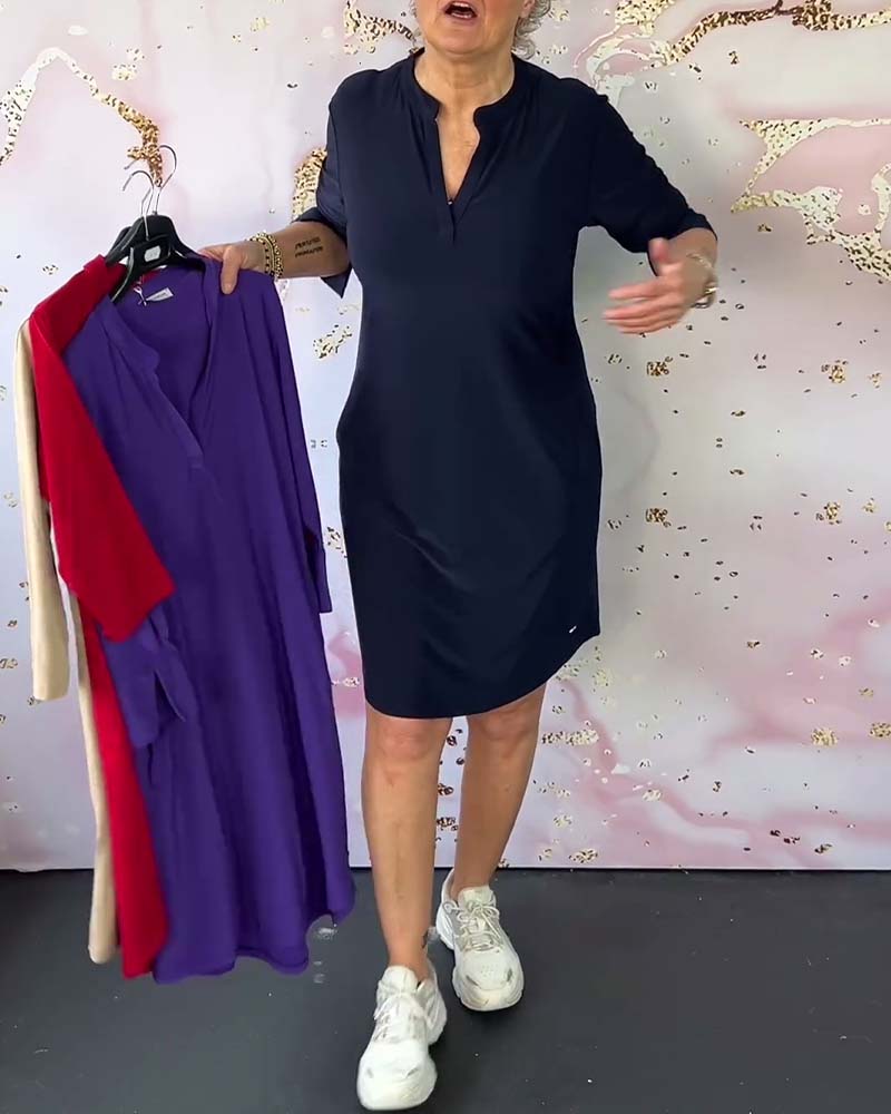 Hanne | Elegant kjole med V-hals