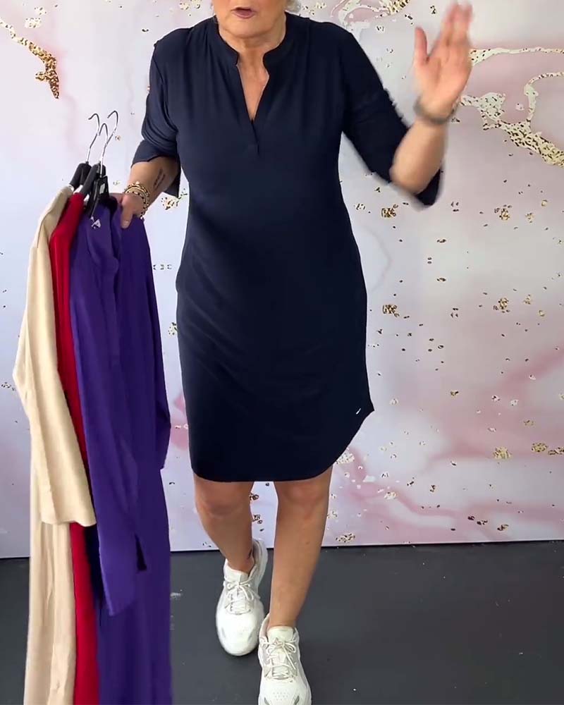 Hanne | Elegant kjole med V-hals