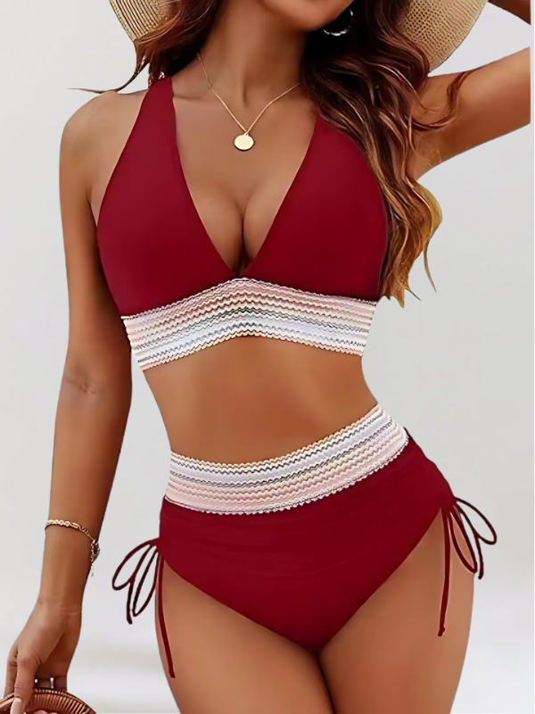 Claudia – Bikinitopp og truse med høyt liv og shaping-effekt
