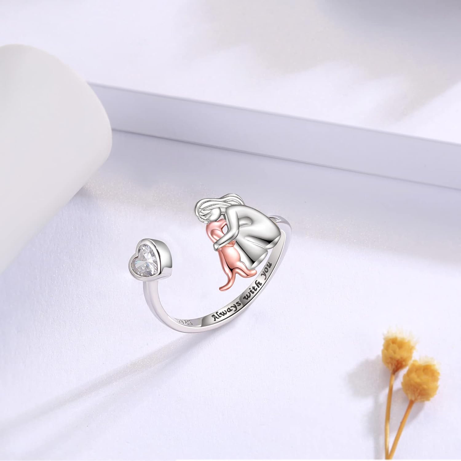 Viguzo™ | Ring med hundeikon (Rose)