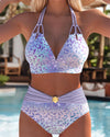Bikini halterneck – sexy trykt BH
