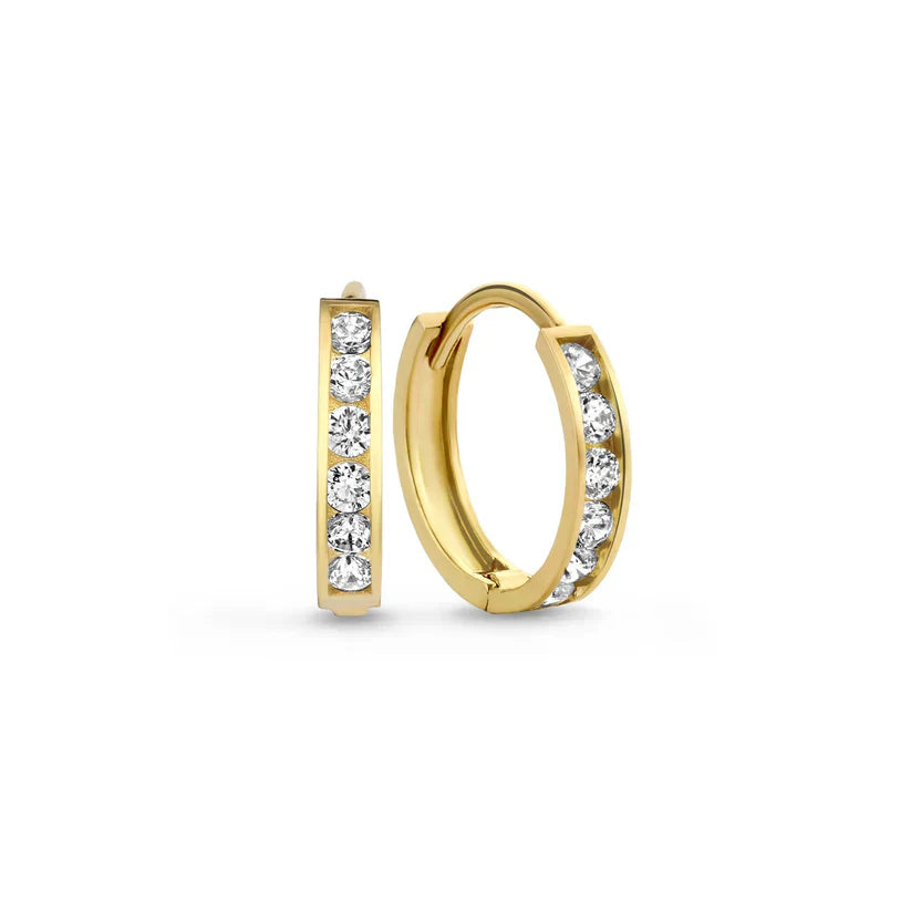 Dara Brillane Øredobber Sett | 14k gull