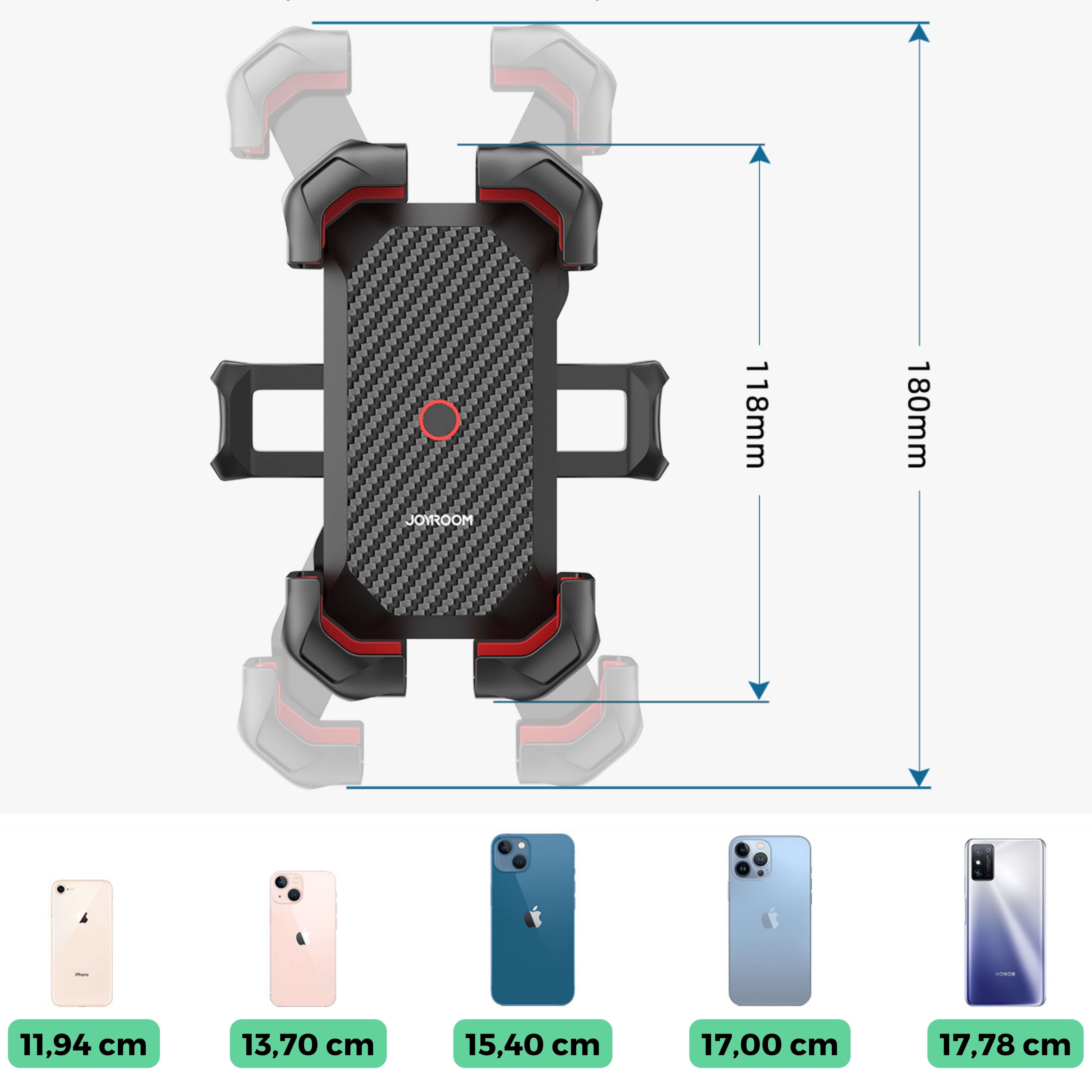 360° SmartBike-telefonholder - for alle smarttelefoner