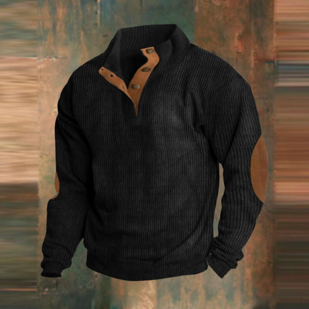 Casual sweatshirt med ståkrage og lange ermer