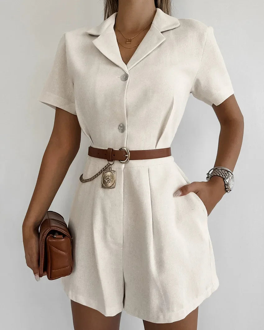 Camille | Elegant og stilren kort jumpsuit