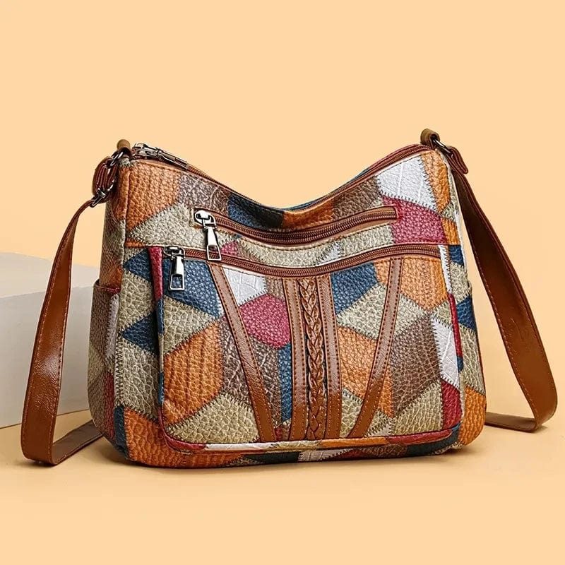 Elvira™ | Mosaikk skinnhåndveske