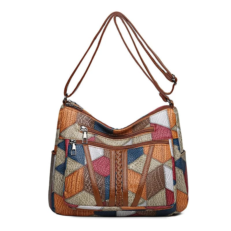 Elvira™ | Mosaikk skinnhåndveske