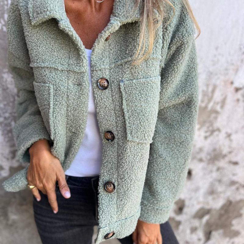 Sanna™ – Sherpajakke med knapper