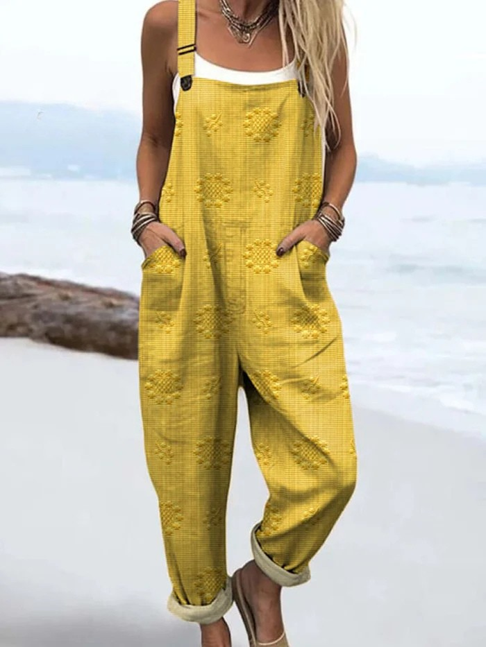 Petra – Vintage Jumpsuit med Blomstermønster