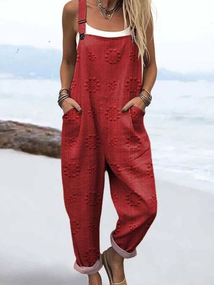 Petra – Vintage Jumpsuit med Blomstermønster