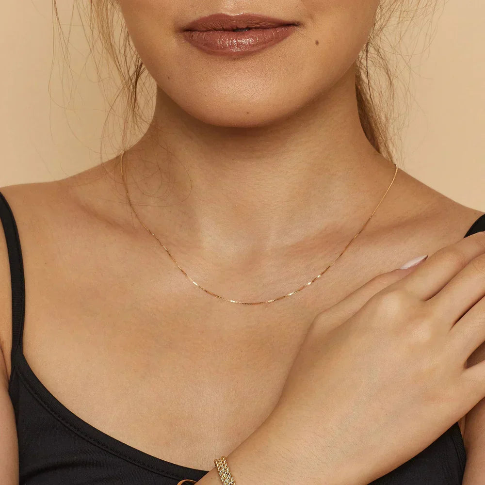 Bodega Box Halskjede | 18k gull