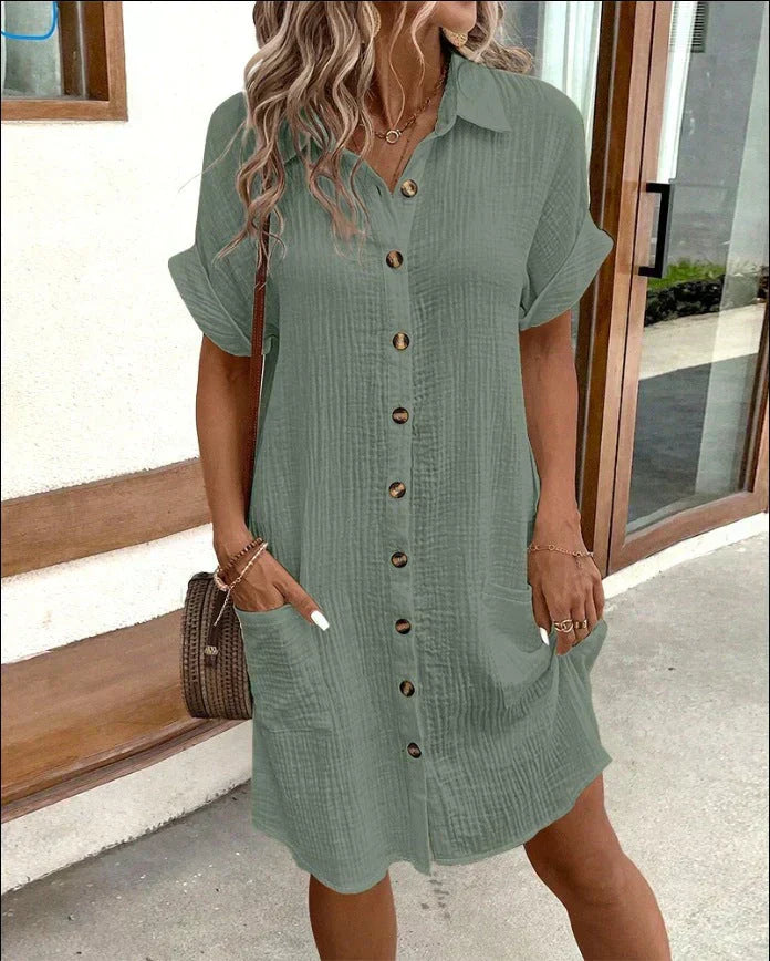 Livia | Robe polo oversize en tissu