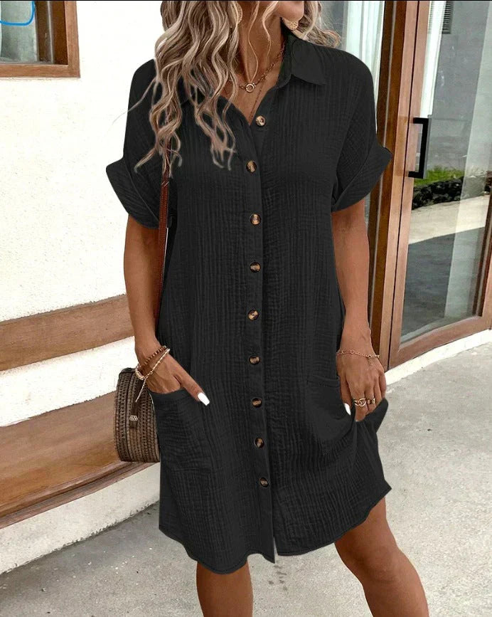 Livia | Robe polo oversize en tissu