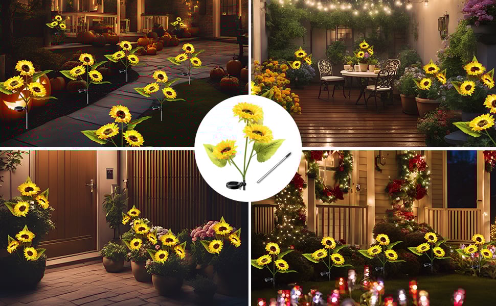 SOWGlow – Solcelledrevet LED Solsikkehagebelysning