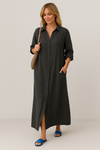 Celina | Oversized skjortekjole i lin