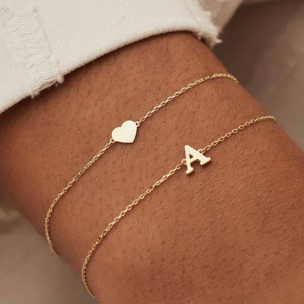 Vita Signa Initialarmbånd | 14k gull