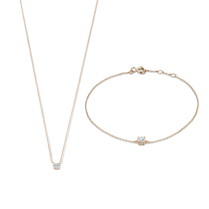 Cléa Moissanittstein Sett | 14k gull