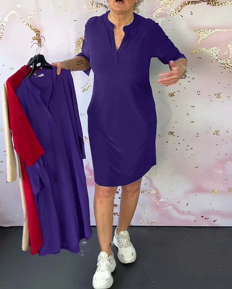 Hanne | Elegant kjole med V-hals
