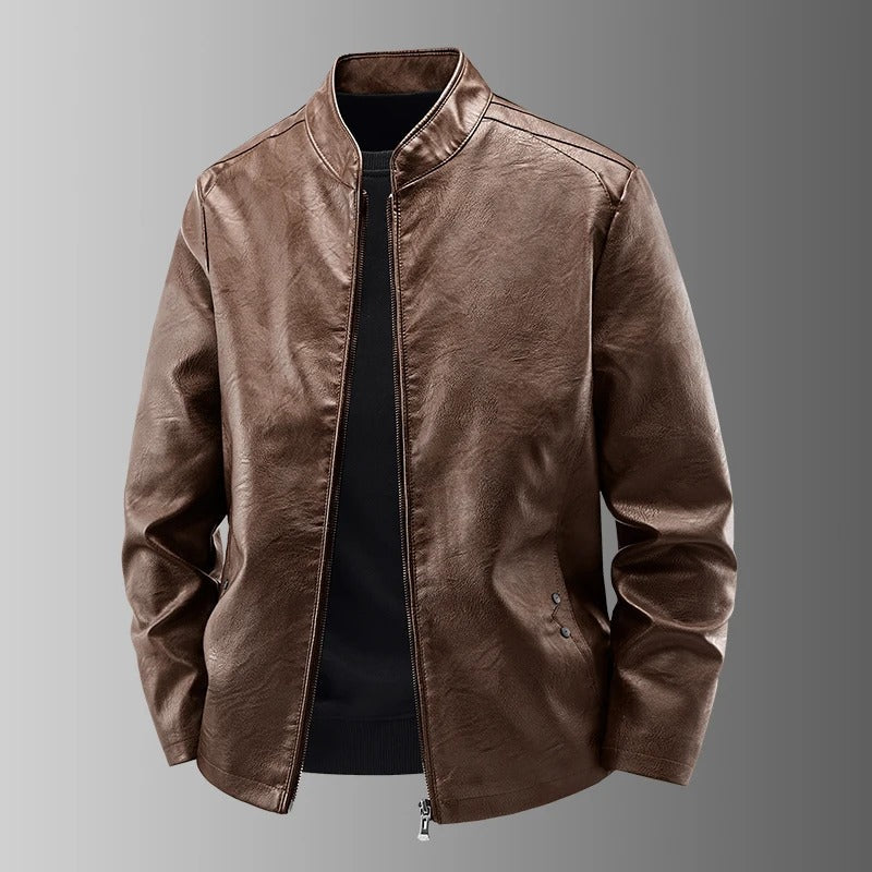 Skinnjakke i bikerstil