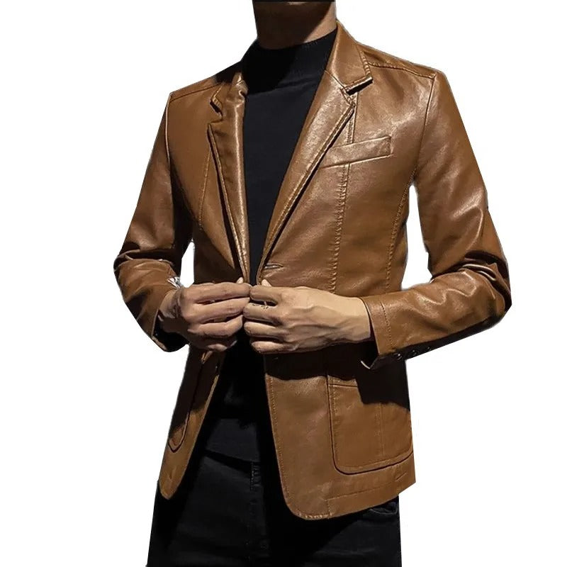 Skinnjakke i business casual-stil