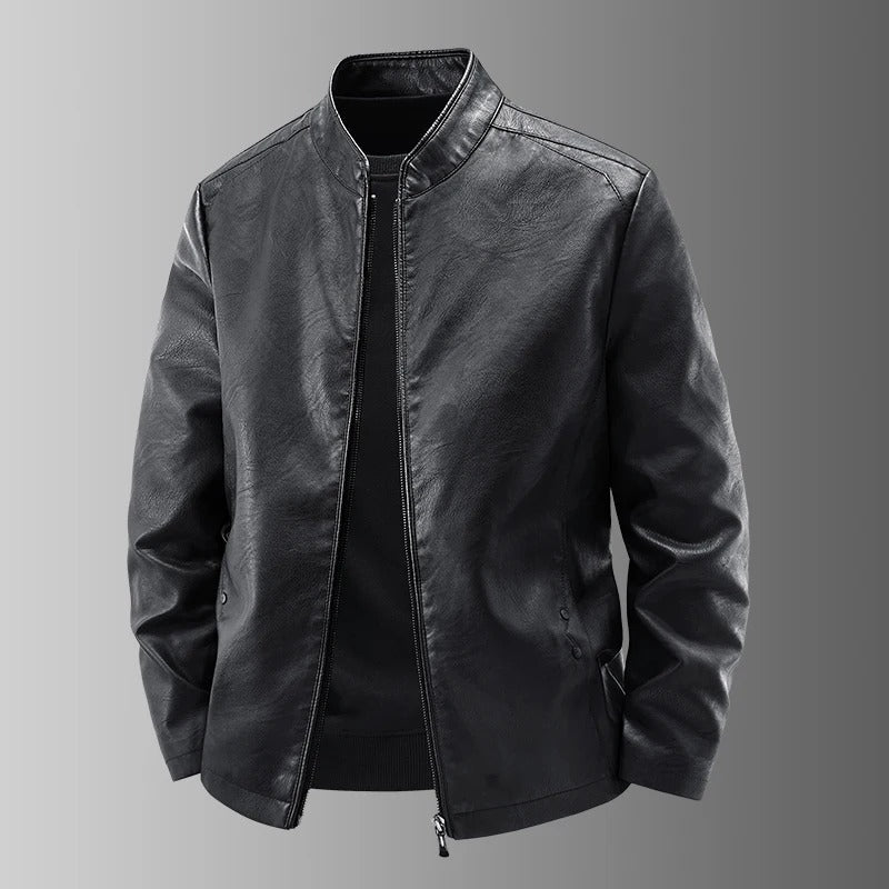 Skinnjakke i bikerstil