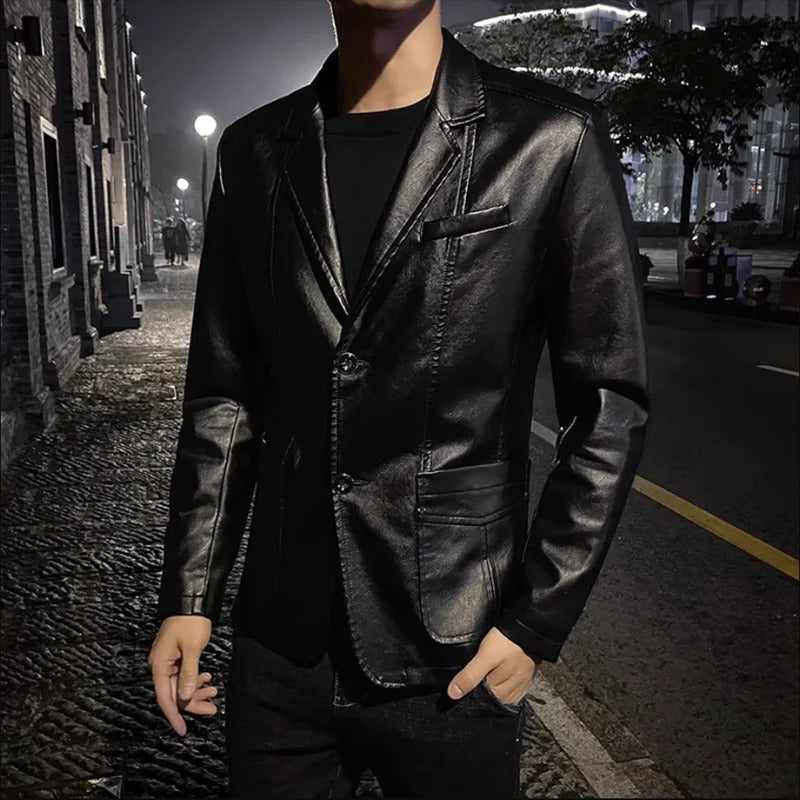 Skinnjakke i business casual-stil