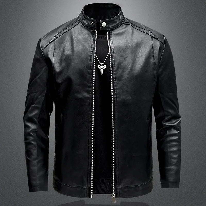 Elegant biker skinnjakke for menn