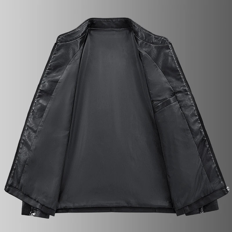 Skinnjakke i bikerstil