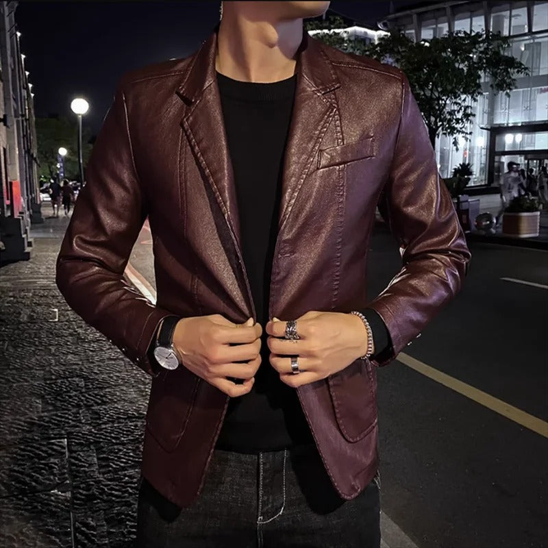 Skinnjakke i business casual-stil